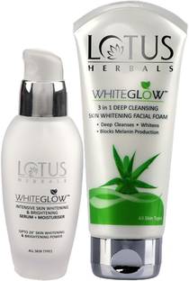 LOTUS HERBALS Whitglow ( Serum+Moisturiser_30ml + 3 in 1 Deep Facial Form_100g )