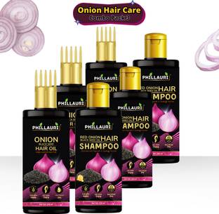 Phillauri Red Onion Black Seed Oil Ultimate Hair Care Kit Shampoo & Hair Oil