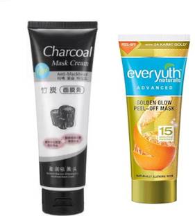 Everyuth Naturals Peel Of Mask 50g & Black Charcoal Face Wask 100g Pack Of 2