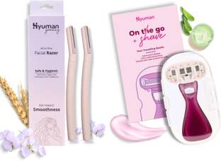 Hyuman Face Razor Pack of 2 + On-the-Go Razor