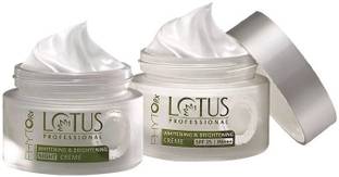 LOTUS Professional Combo Phyto-Rx Whitening & Brightening Creme SPF 25 PA+++ (50g) & Night Crème (50g)