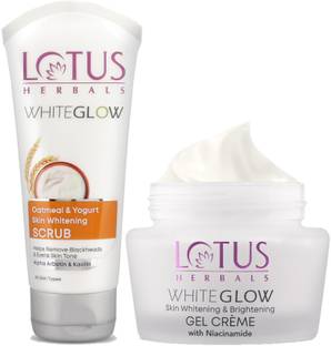 LOTUS HERBALS Whiteglow ( Gel Creme_60g + Oatmeal Scrub_100g )