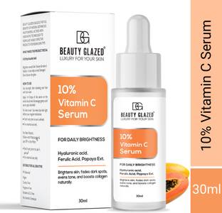 Beauty Glazed 10% Vitamin C Serum With Hyaluronic Acid & Papaya Ext For Skin Brightening