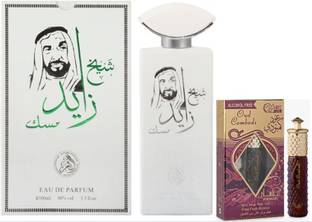 AL FAKHR Sheikh Zayed Musk Perfumes 100ML & Najdi Attar 6ML AQD