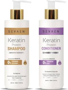 SEVAEN Keratin Smooth Shampoo With Keratin Smooth Conditioner (2 Items in the set)