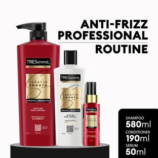 ट्रेसेम्मे Keratin Range Combo(Shampoo 580ml+Conditioner 190ml+Serum 50ml)