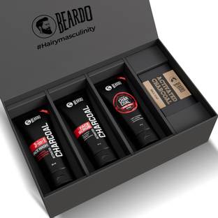 BEARDO Charcoal 4 in 1 Complete Face & Body Detox Kit