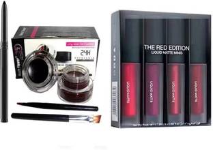 SHEFFO Gel Eyeliner With brush & Makeup kajal