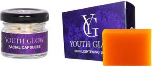 Queue Youth Glow Whitening Soap & Glow-Boosting Facial Oil Capsules