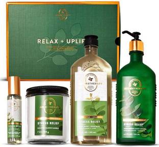 BATH & BODY WORKS EUCALYPTYS SPERAMINT 4PIC COMBO