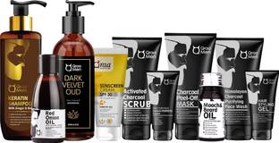 Qraa Men Charcoal Kit | Combo Pack of 10 Products
