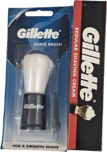 Gillette SHAVE BRUSH + REGULAR SHAVE CREAM 70G