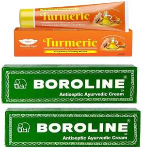 BOROLINE ANTISEPTIC CREAM PACK OF 2 WITH TUREMERIC CREAM 30 GRM
