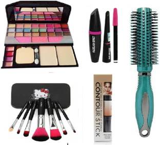 Maived TYA 6155 Makeup kit with 3in1 combo set with Contour stick+ Hair Comb & 7Pc Makeup Brushes