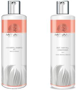 Mitvana Anti Hair Fall Shampoo & Conditioner with Hibiscus ,Brahmi &Heena 200 ml each