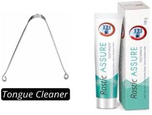 Rastic Assure Tongue Cleaner With Dent Neem Paste
