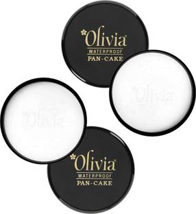 Olivia Waterproof Pan Cake 100% Waterproof Shimmering Finish Compact | 25g | Pack of 2 Compact