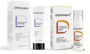 DERMABAY Vitamin C 15% + HYALURONIC Face Serum Gentle Skin Cleanser