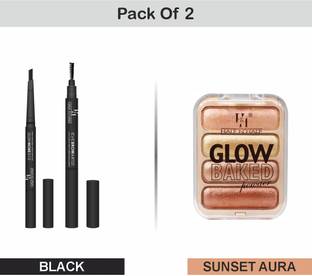 Half N Half Eye Brow Artist Long Lasting Automatic Eyebrow Pencil & Brush