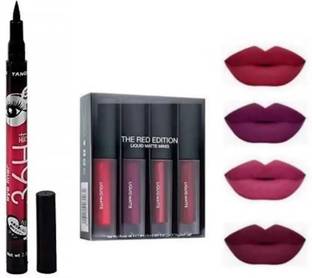 Blush Bronze 36 H Waterproof Liquid Eyeliner & Mini Matte Liquid Lipstick Red Edition