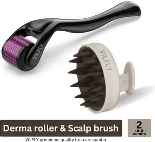 VILFLY Advance Derm Roller with scalp brush ( perfact hair care combo ) Hair Regrowth