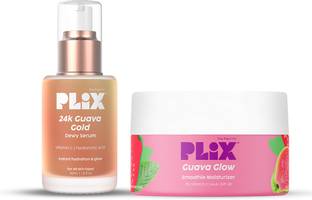 The Plant Fix Plix 24k Guava Gold Lightweight Serum & Guava Glow Smoothie Moisturizer