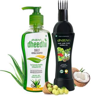 Dhathri Hair Fall Combo with Hair Fall Control Oil & Mild Shampoo for Daily Use