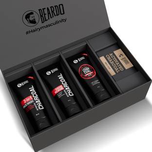 BEARDO Charcoal 4 in 1 Complete Face & Body Detox Kit