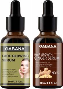 GABANA Face Glowing Serum - Nourish the Skin Texture & Hair Growth Ginger Serum (Each, 30ml)
