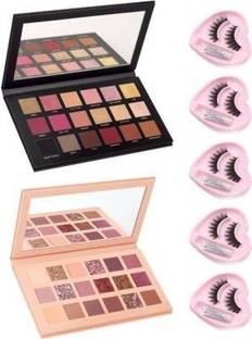 Wimble ROSE GOLD + NUDE EDITION EYE SHADOW + 5 HEART EYELASHES WITH EYEGLUE