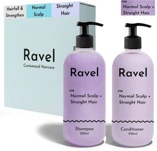 Ravel Hair Fall Control & Strengthen for Normal Scalp & Straight Hair for Dry/Normal/Oily Hair - Shampoo-Conditioner