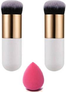 GROOVS Professional and personal use synthetic combo blend blush brush 2 and blender puff