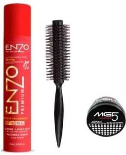 mkldsrh enzo hair holding style hair spray with roller comb with mg5 hair style wax for hair styling
