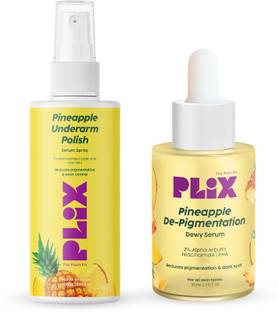 The Plant Fix Plix 2% Arbutin Pineapple De-Pigmentation Dewy Face Serum, Underarm Serum Spray