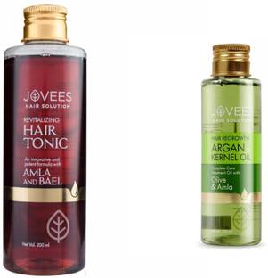JOVEES Revitalizing Hair Tonic-Amla and Bael. & Hair Regrowth-Argan Kernel Oil.