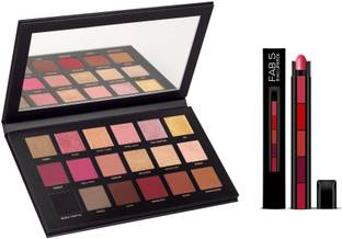 Saucefin Rose Gold Eyeshadow Palette with 5in1 Matte Finish Lipstick