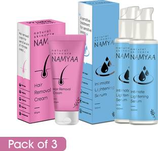 Namyaa Skin Lightening Solution- Hair Removing Cream 60mg & Intimate Lightening Serum 200ml