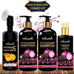 Phillauri Hair Care Kit, Hair Oil, Shampoo, Conditioner and Facewash Combo kit