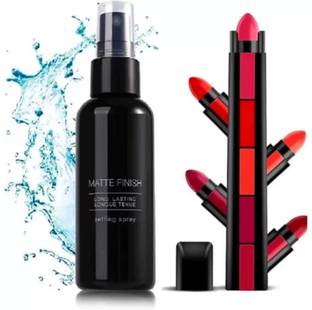SHEFFO 5 step lipstick (5 in 1 lipstick ) and Makeup fixer spray