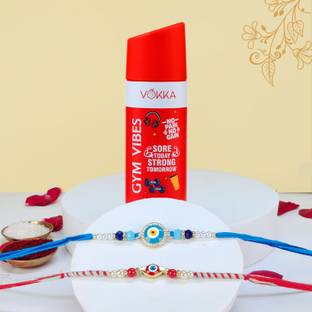 VOKKA 1 Deodorant (Gym Vibes) With 2 Rakhis Combo 13