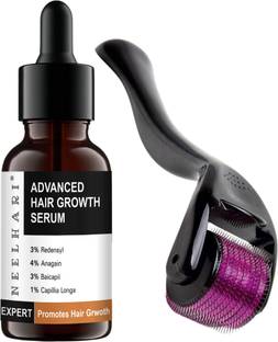 NEELHARI Advanced Serum - Redensyl, Anagain, Rosemary, Biotin for Hair Growth with Derma Roller