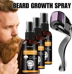 Phillauri Oil Spray, 50 ml | Non-Sticky, Light Beard Oil for Men with Derma roller 0.5mm