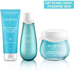 Dot & Key Cia CTM Kit | Cleanser 100ml, Toner 150ml, Night Gel 60ml
