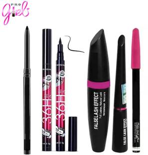 Pro Girl HDA64 Makeup Users 3 g Deep Black & 3in1 Beauty Eyeliner