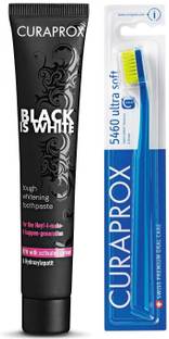 Curaprox CS 5460 Toothbrush Ultra-Soft and Toothpaste 60ml by (Black)