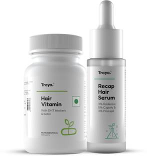 Traya Hairfall Control Combo | DHT Blocker | Biotin, Redensyl, Procapil & Capixyl