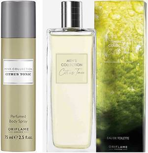 Oriflame Sweden Men Citrus Tonic Perfumed Body Spray 75ml.With Citrus Tonic Eau de Toilette 75m.