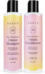 ARATA Hair Fall Defense Onion Combo (Onion Shampoo 200 ML & Onion Conditioner 200 ML)