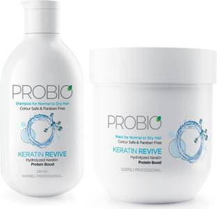 Godrej Professional Probio Keratin Revive Shampoo(250ml) and Mask(200g))| For Normal to Dry Hair