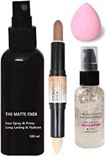 MISTY ALLE COMBO OF FIXER PRIMER HIGHLIGHTER AND PUFF